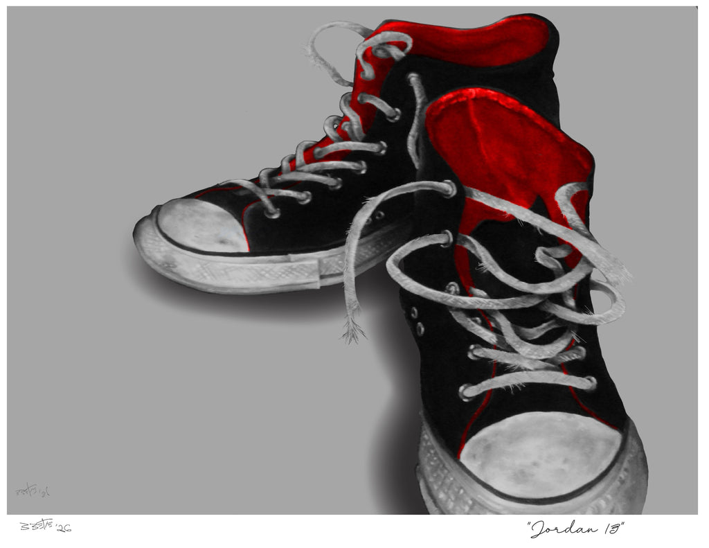 “Jordan 13” Original Artwear: Heavyweight Crewneck T-shirt for Women